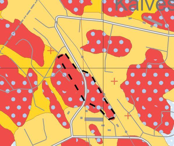 Figur 5: Utdrag ur SGUs jordartskarta som visar att slängen består av berg i dagen. 6.