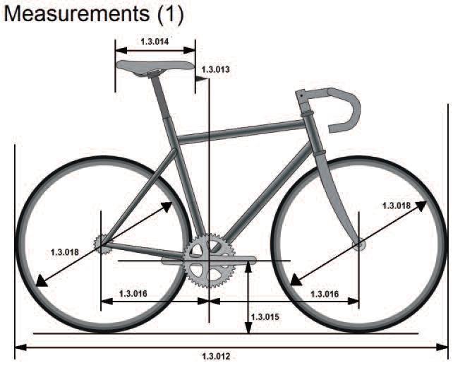 2 Tekniska specifikationer Om ej annat anges gäller dessa tekniska specifikationer cyklar som används på landsvägs-, ban- och cykelcrosstävlingar.