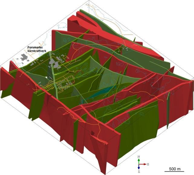 9 Reaktivering av strukturer som respons på olika belastningar av Forsmarkslinsen 1850 miljoner år 1800 miljoner år 1700-1600 miljoner år 1100-900