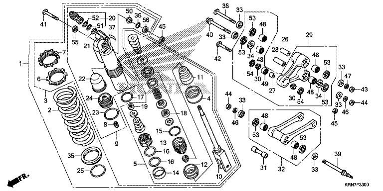 Page 1 of 2 F-33 BAKRE STÖTDÄMPARE Rep. 1 52400-KRN-E81 STÖTDÄMPARE (SHOWA) 001 0 0 2 52401-KRN-A81 FJÄDER, B. KUDDE (52N/MM) 001 0 0 2 52402-KRN-A81 FJÄDER, B.