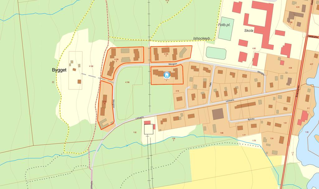 28 Projektbeskrivning Galhammar 4:195 Fastigheten och dess läge Fastigheten är belägen på cirka 10-15 minuters gångavstånd till Svenstavik centrum.