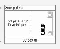 Deaktivering av parkeringshjälp frambak Systemet inaktiveras automatiskt om bilens hastighet överskrider 11 km/h. Du kan även avaktivera det manuellt genom att trycka på parkeringshjälpknappen r.