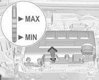 190 Bilvård Motoroljenivån får inte överstiga den övre markeringen MAX på mätstickan.