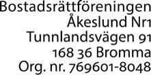 2018-12-06 TRIVSELREGLER för Bostadsrättsföreningen Åkeslund Nr1, Bromma Det här bör Du veta om föreningens trivselregler!