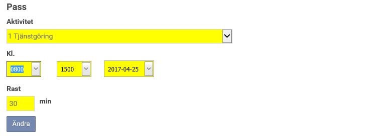 Skapat den Skapat av Uppdaterad När beställningen är skapad. Vem som har skapat beställningen. När ändringen är gjord. Uppdaterad av Vem som har ändrat beställningen. 5.2.