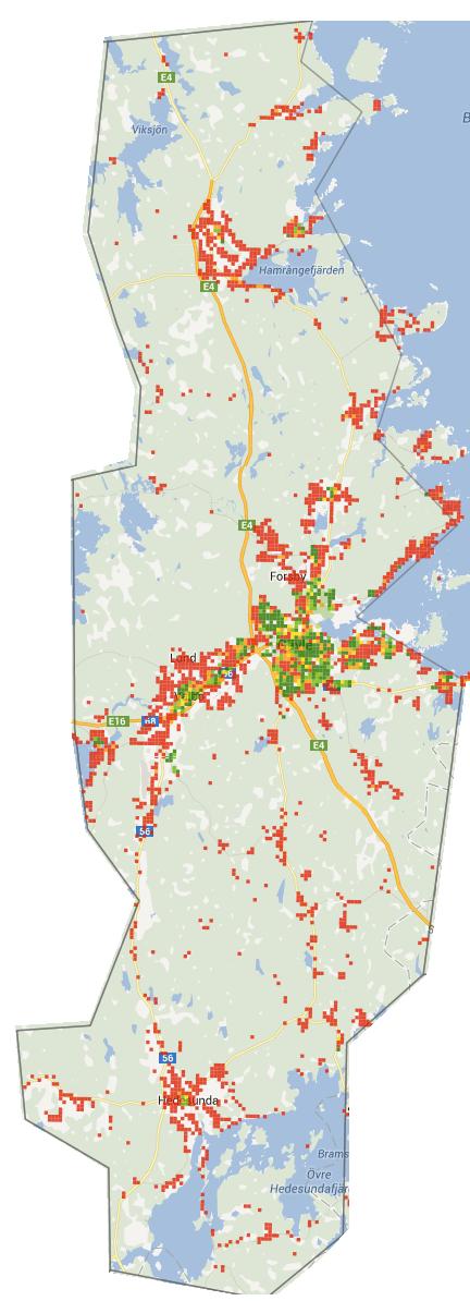 5.7 Tillgång till fiber Observera att med tillgång till fiber avses i kartläggning av PTS att hushållen och företagen på kort tid och utan särskilda kostnader kan beställa ett internetabonnemang via