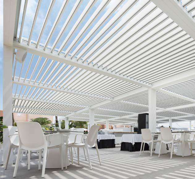 vibes Ett unikt pergolasystem som utvecklats av Giménez Ganga, Spanien. På senare år har efterfrågan på hotelltjänster i Spanien ökat.