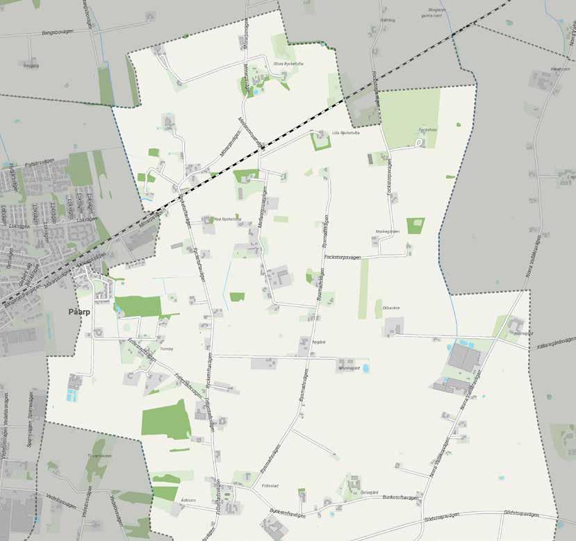 I öster går Norra Vallåkravägen, den gamla landsvägen mellan Mörarp och Landskrona och södra Skåne, som var en viktig länk redan under tidigt 1800-tal.