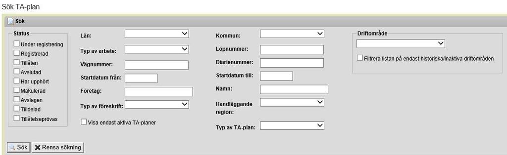 Då ledningsärende är valt och beställare är valt som annan och ingen föreskrift är ansökt så blir TA-planen automatiskt tillåten och information skickas till Trafikcentralen.