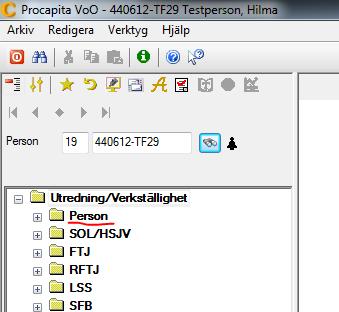 med * efter). Dubbelklicka på mappen Person.