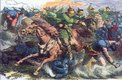 I nuvarande Ungern anlade hunnerna en bas för västra Europa. Hunnerna anses ha varit mycket grymma och barbariska.