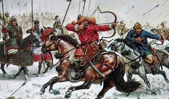 Bara från Mongoliet till Kiev är avståndet 600-700 svenska mil.