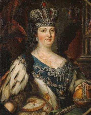 Peter II Kejsarinnan Anna (Regent 1730-1740). Anna av Kurland var halvbrorsdotter till Peter den store och valdes till regent.