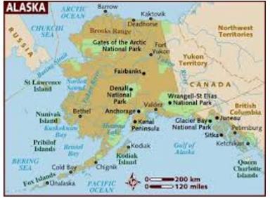 År 1867 köpte USA hela Alaska av Ryssland. Det kallas väldens största tomtaffär. Priset var 7,2 miljoner dollar.