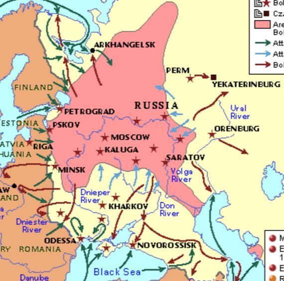 Snart flyttades tsarfamiljen till Tobolsk i Sibirien. Lenin talar i Sankt Petersburg.