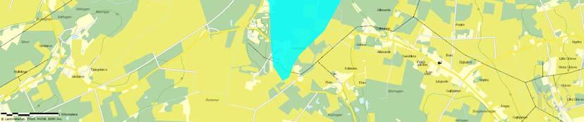 Läge för vattentäkten i Burs är markerad med svart cirkel (Från VISS). 3.