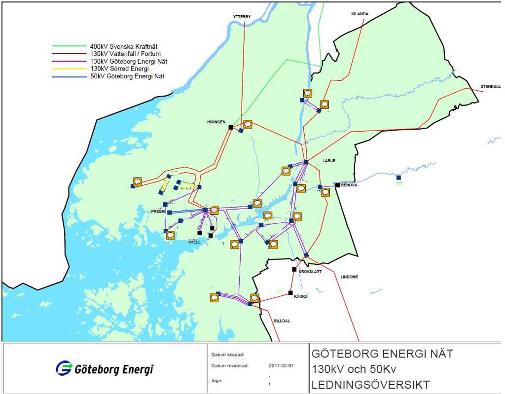 Karta över K-stationer Kartan nedan ger oss en mer detaljerad vy över var Göteborg Energi har sina olika K- stationer placerade i Göteborg.