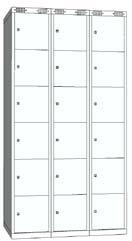 300 mm Small Malé Småfackskåp compartment přihrádkové lockers skříňky Robust Stabilní skříňky sheetlocker, plåtskåp se 6 lämpligt přihrádkami good for för schools exempelvis nad sebou.