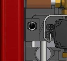 Byte av ventil för värmekrets Fjärrvärmevattnet har mycket hög temperatur och högt tryck. Endast behöriga tekniker får arbeta med fjärrvärmecentralen.