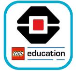 APPEN: När appen startas: MINDSTORMS EV3 LEGO Education Uppe till höger finns en meny med stöd till