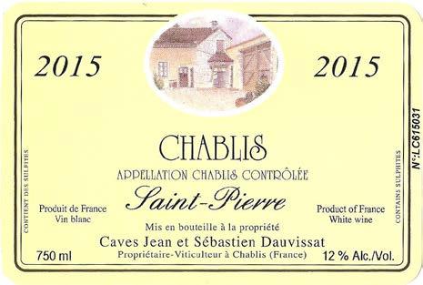Frankrike, Chablis Jean et Sebastien Dauvissat Jean Dauvissats son Sebastien förvaltar idag den pittoreska vingården som har varit i familjens ägo sedan 1899.
