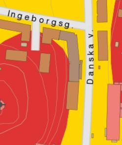 4:10 4:12b 4:12a 4:13 Bild 2. Röd färg visar berg i dagen och gul färg visar glacial lera, SGU kartvisare. 5 GEOTEKNISKA PROBLEM OCH REKOMMENDATIONER 5.