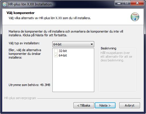 5 Starta installationsprogrammet genom att dubbelklicka på filen hrplus_lon_64000.exe. Installationsprogrammet ska då starta med välkomstbild. Klicka på Nästa.