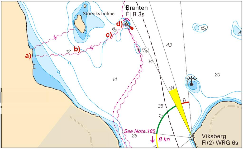 Publ. 1 juli 2016 * 11313 Sjökort: 111, 6181 Sverige. Mälaren och Södertälje kanal. N om Södertälje. Stuggrundet. Branten. Kabel.