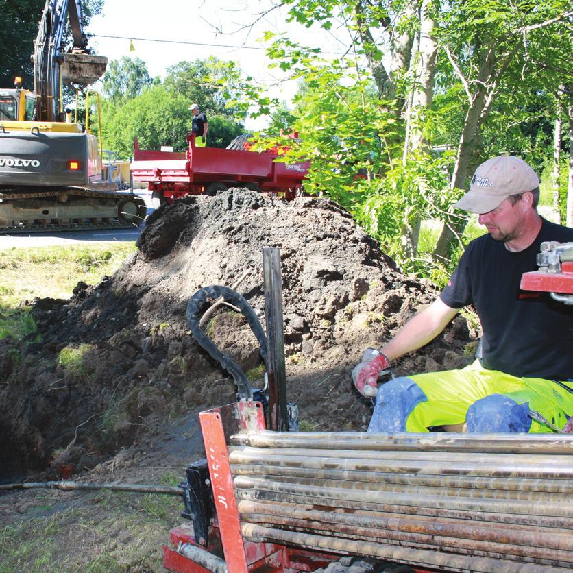 rör och förbereda för fiber.