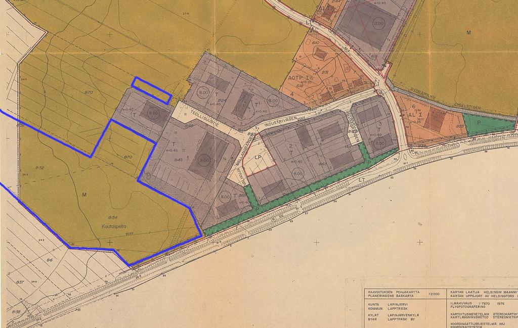 Byggnadsplan På en del av området gäller en byggnadsplan från 1979 med beteckningen M, jordbruksområde. För övrigt är markanvändningen av området inte planlagd.