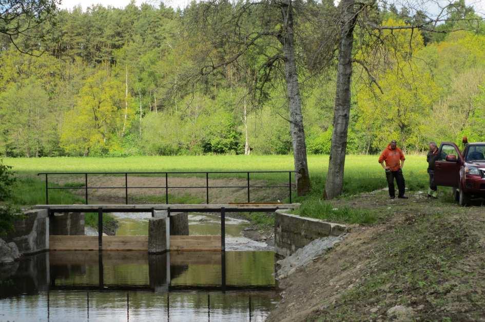 3 km nedströms Test av olika