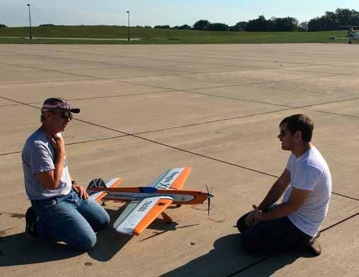 The first two months I normally fly by myself trimming the new planes. I try to build two planes a year. Depending on the weather that usually equates to about 100 flights.