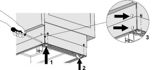 I detta fall står användaren för kostnaden för reparationen. INSTRUKTIONER FÖR INSTALLATION OCH ANSLUTNING PLACERING AV SPISEN (mm) 3. Ställ in önskad höjd. 4.