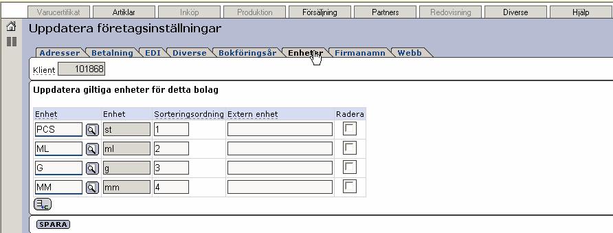 Status: Här kan ni ange vilken status respektive bokföringår har: Välj mellan Skapad, Uppstart, Aktivt, Bokslut, Slutfört eller Inaktivt.