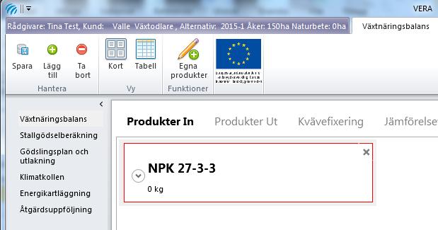 9 Allmänna funktioner 3.1.5 Lägg till och ta bort För att kunna mata in uppgifter i VERA behöver du oftast lägga till kort eller rader i en tabell.