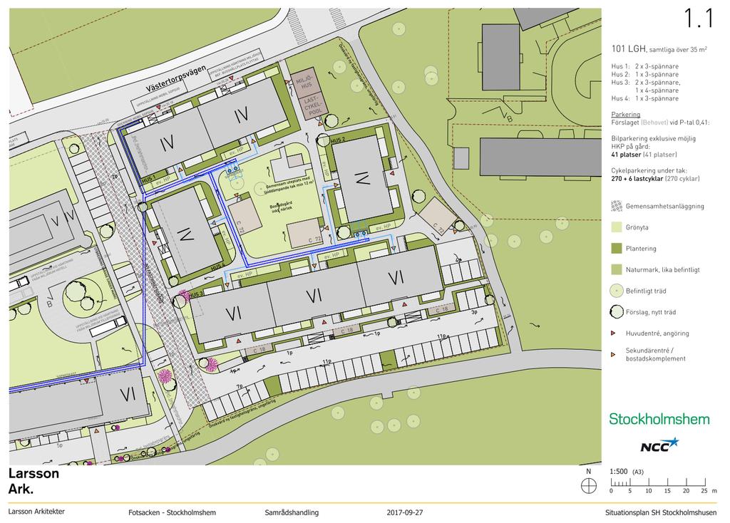 Figur 9 Planerad bebyggelse för del av fastigheten Västberga 1:1. Detaljplanen för Fotsacken 1 består idag av en hotellbyggnad med tillhörande parkering.