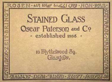 Beställ Dina glasmålningar från Oscar Paterson i Glasgow!