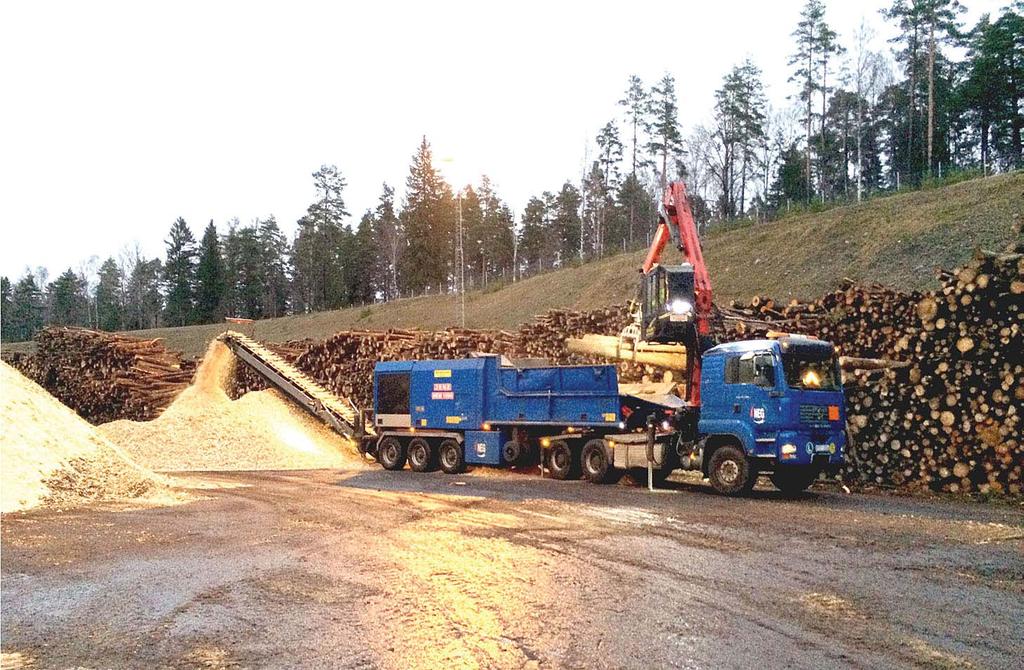 trumhuggar avsedda för flisning på terminaler Production and fuel