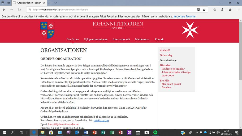 Den kungliga kleptokratin. Länkförteckning A-J 12 ( 12) Johanniterorden, www.johanniterorden.se.