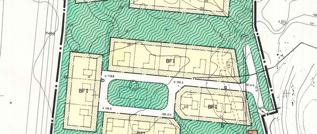 Föreslagen placering av parhus och radhus inom befintliga byggrätter GENOMFÖRANDEFRÅGOR Tidplan Planprocessen för den föreslagna ändringen beräknas pågå under vinter/vår 2016/2017.