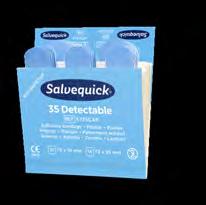 Salvequick Blue Detectable Plåster REF 6735CAP Salvequick Blue Detectable Fingertip/- Regular Plåster REF 6754CAP