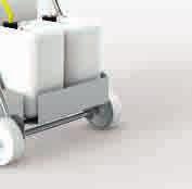 Vagnen kan även förses med rostfri slangupprullare. MSU konceptet består av: Anslutningspunkt för vatten och tryckluft. Rostfri vagn med anslutningsslangar för vatten och tryckluft.