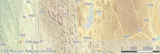 The surrounding landscape is