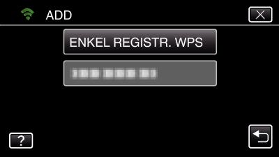 o Normal drift Ansluta kameran till din smartphone 1 Tryck på MENU. (Drift i denna kamera) Använda Wi-Fi genom att skapa en QR-kod 4 Tryck på ÅTKOMSTPUNKTER. (Drift på denna kamera) 0 Toppmenyn visas.