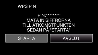 Att använda Wi-Fi Registrera åtkomstpunkt med WPS PIN 1 Tryck på MENU. (Drift i denna kamera) 0 PIN-koden visas. 0 Toppmenyn visas. 2 Tryck på ikonen Wi-Fi (Q).