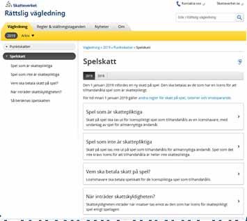 Rättslig vägledning Skatteverket publicerar rättslig information