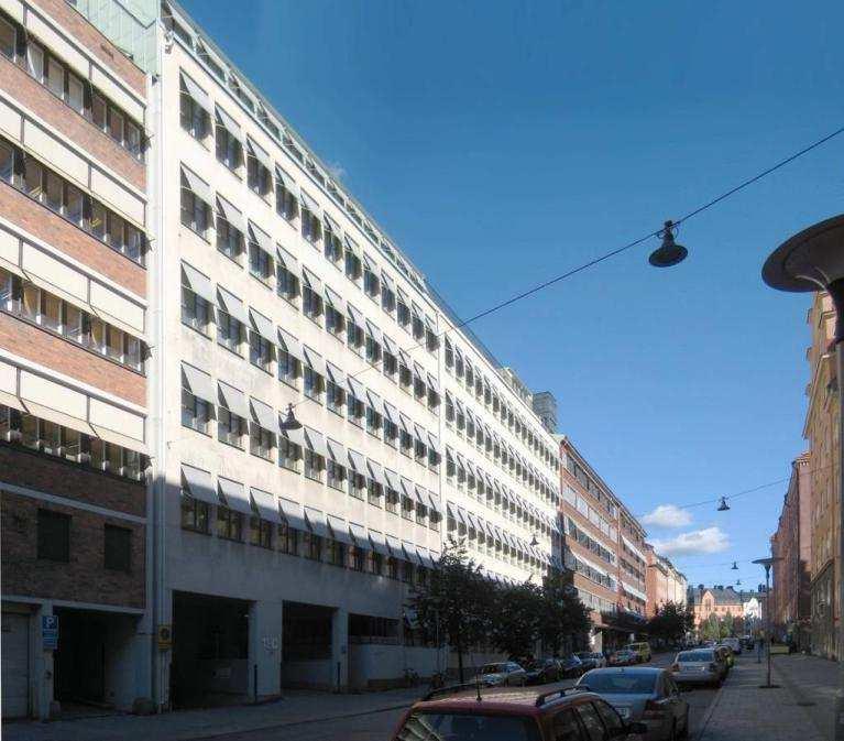 SID 36 (54) Fasad mot Gävlegatan 2013 Idag är gränsen mellan Lewerentz