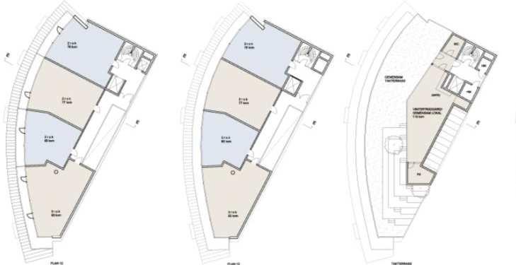 SID 43 (54) Påbyggnad görs indragen görs indragen. Lägenheterna är enkelsidiga. Ett ljusschakt tas upp i trapphuset.