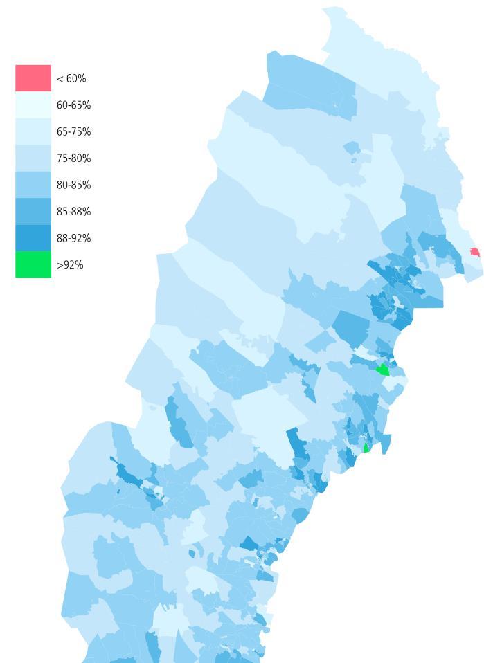 t 2014 (procent). Källa: Officiell vals