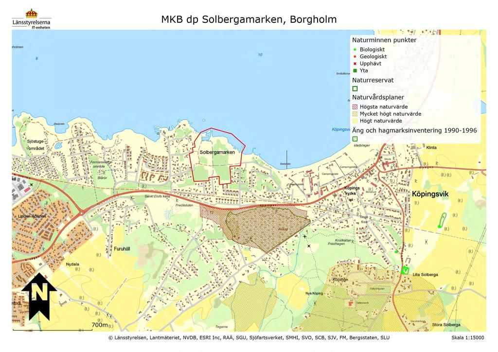 Området omgärdas i övriga riktningar av bostadsbebyggelse där en majoritet utgörs av fritidshus.